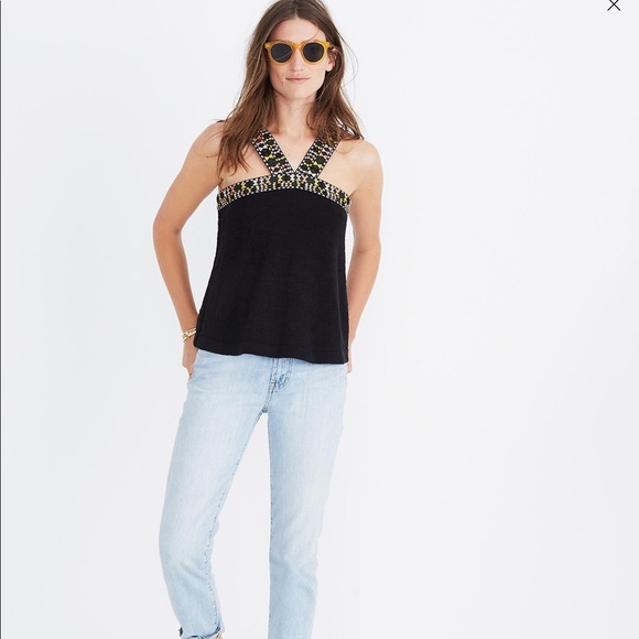 Madewell Embroidered Swing Sweater Tank - Picture 3 of 7